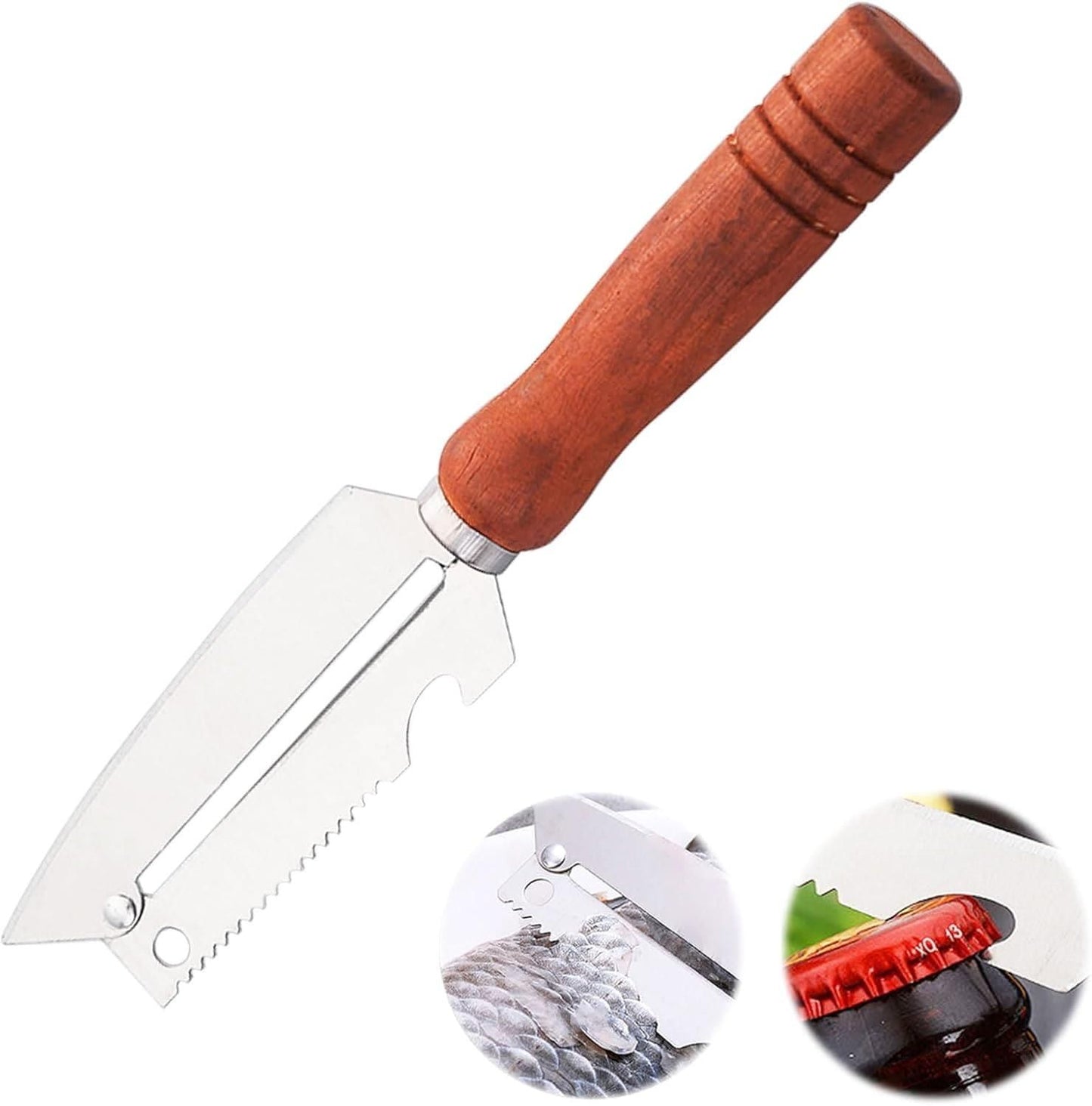 3-in-1 Stainless Steel Peeling Knife | Fruit & Vegetable Peeler with Bottle Opener