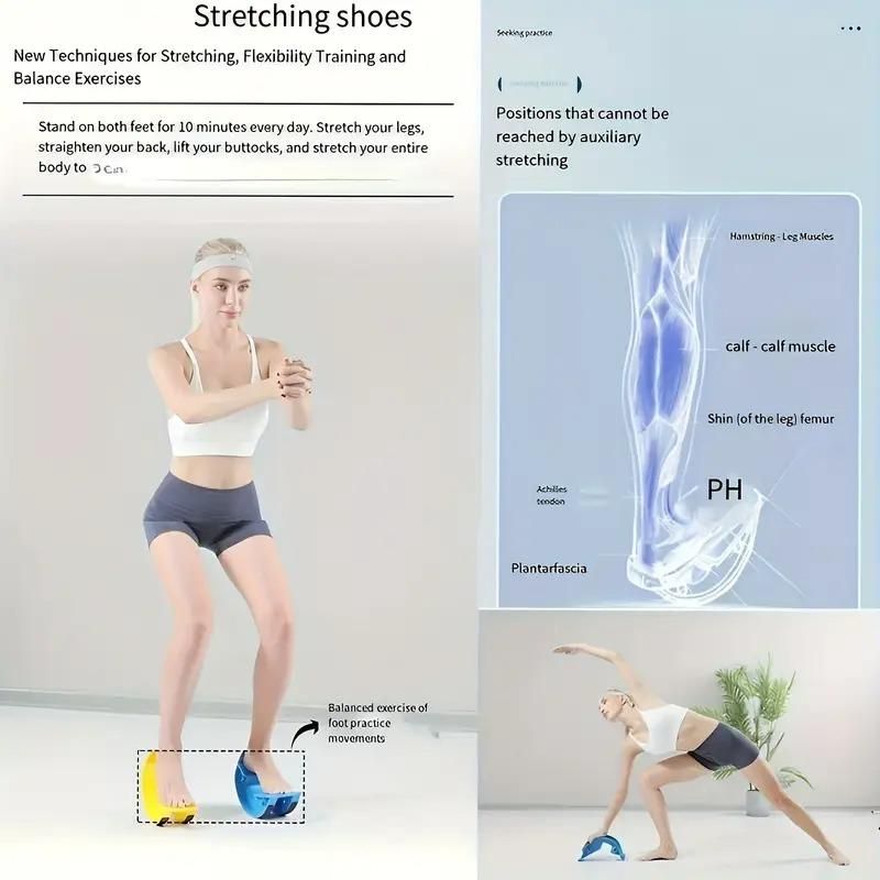 Foot Rocker Workout Calf Stretcher for Flexibility Balance ( Pair of 1 Left & Right Foot )