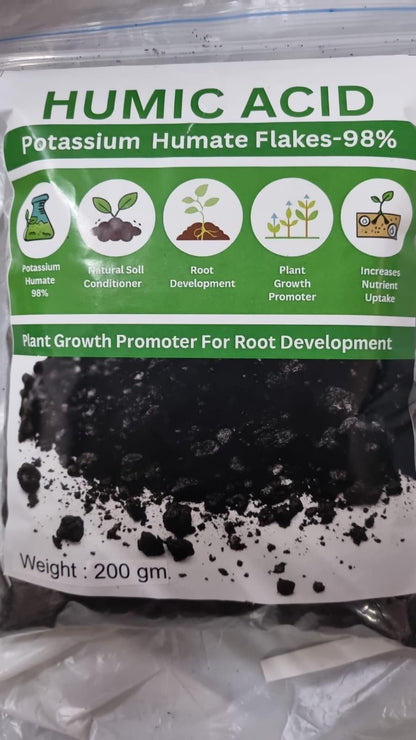 Humic Acid for Plants (Potassium Humate Flakes) 200gm