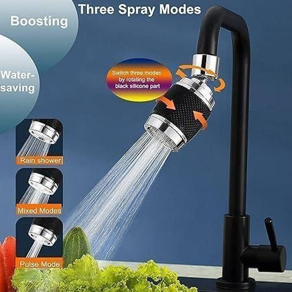 3-Mode Kitchen Sink Faucet Nozzle | Adjustable Water Flow Tap Head Attachment