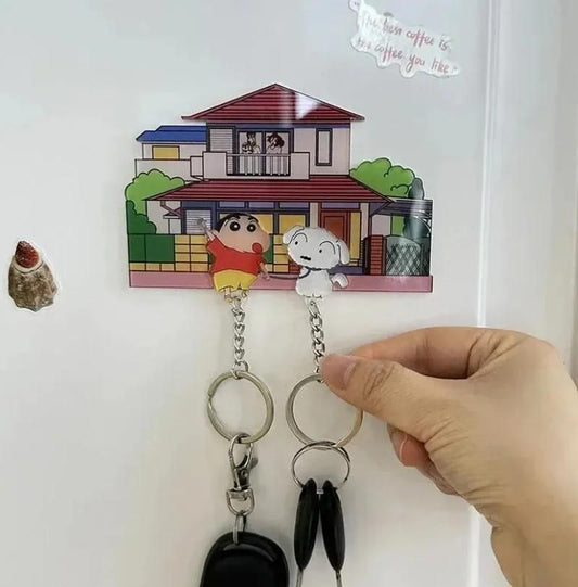 Shinchan & Shiro Acrylic Keychain Wall Hanger