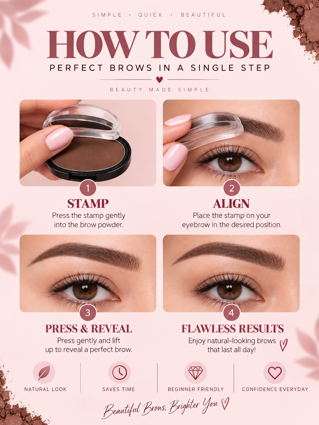 Waterproof Eyebrow Stamp & Stencil Kit