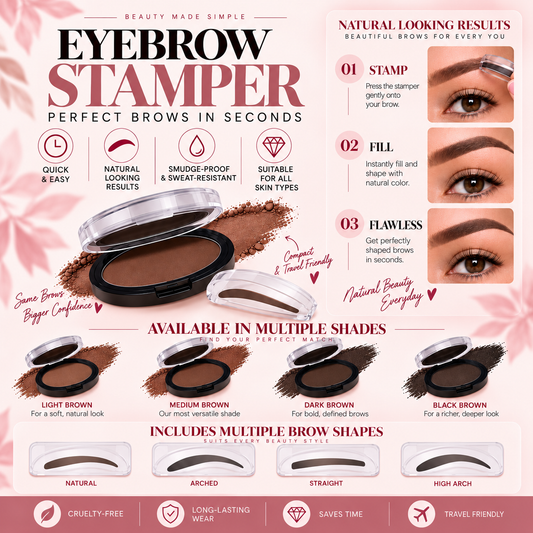 Waterproof eyebrow stamp and stencil kit by CHICSPHERE